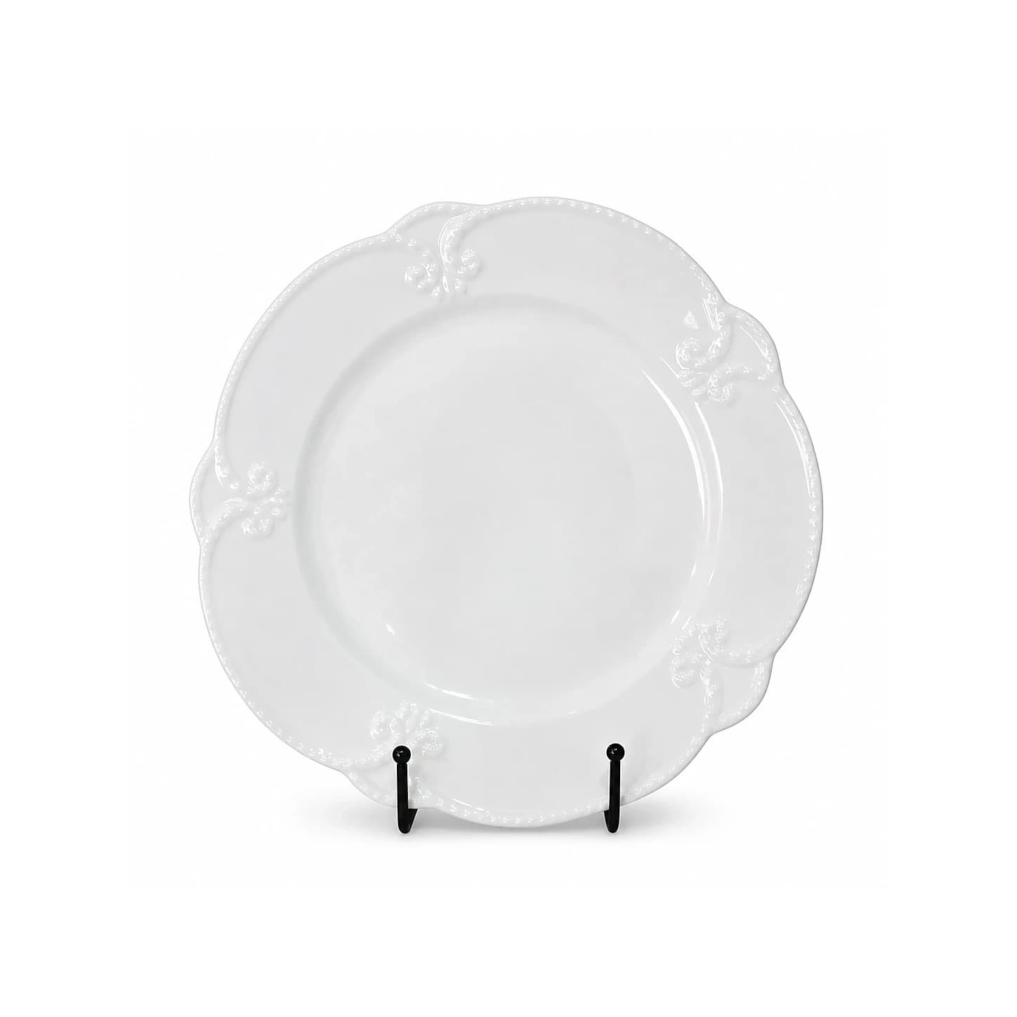 Plato Barroco Blanco — Majov Eventos Mazatlán
