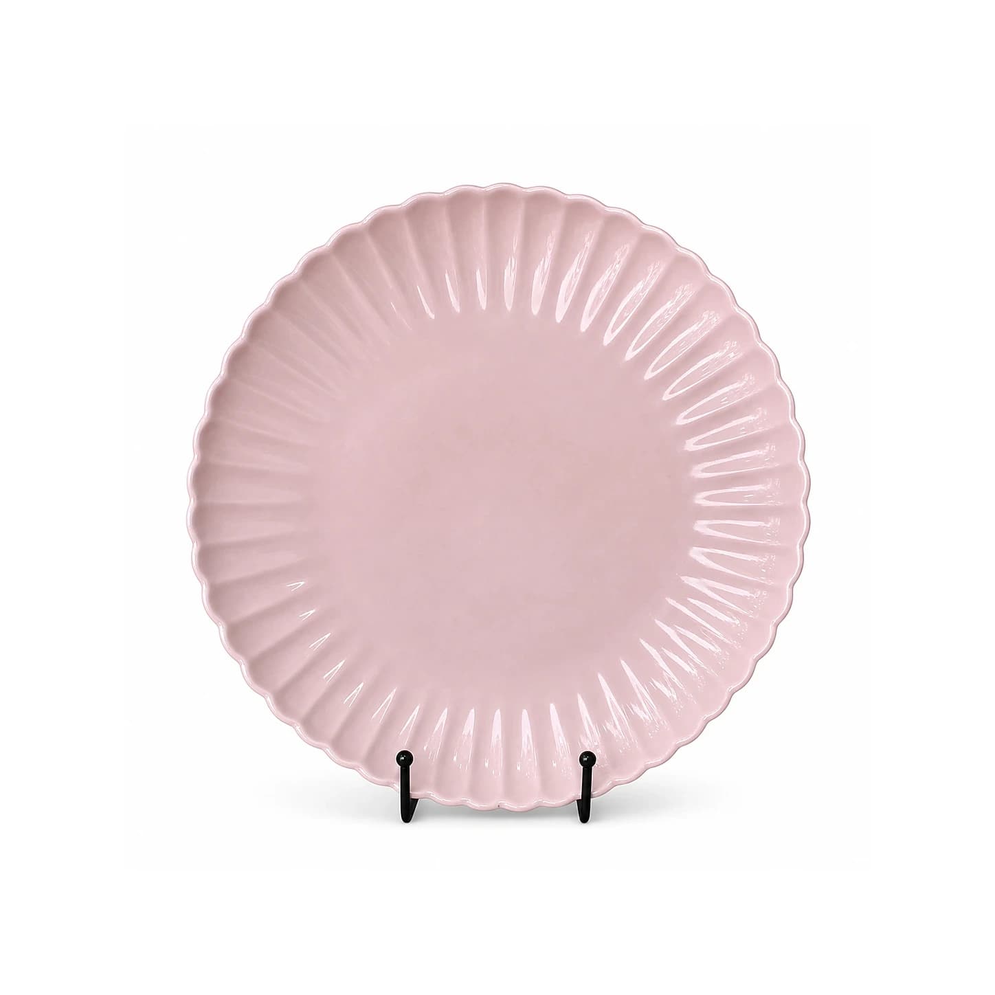 Plato concha postre rosa — Majov Eventos Mazatlán